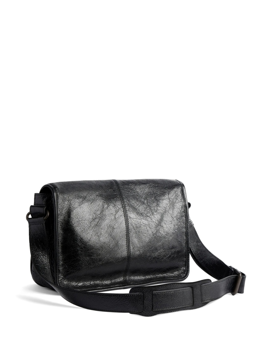 Geanta tip postas Balenciaga neagra din piele - Img 3