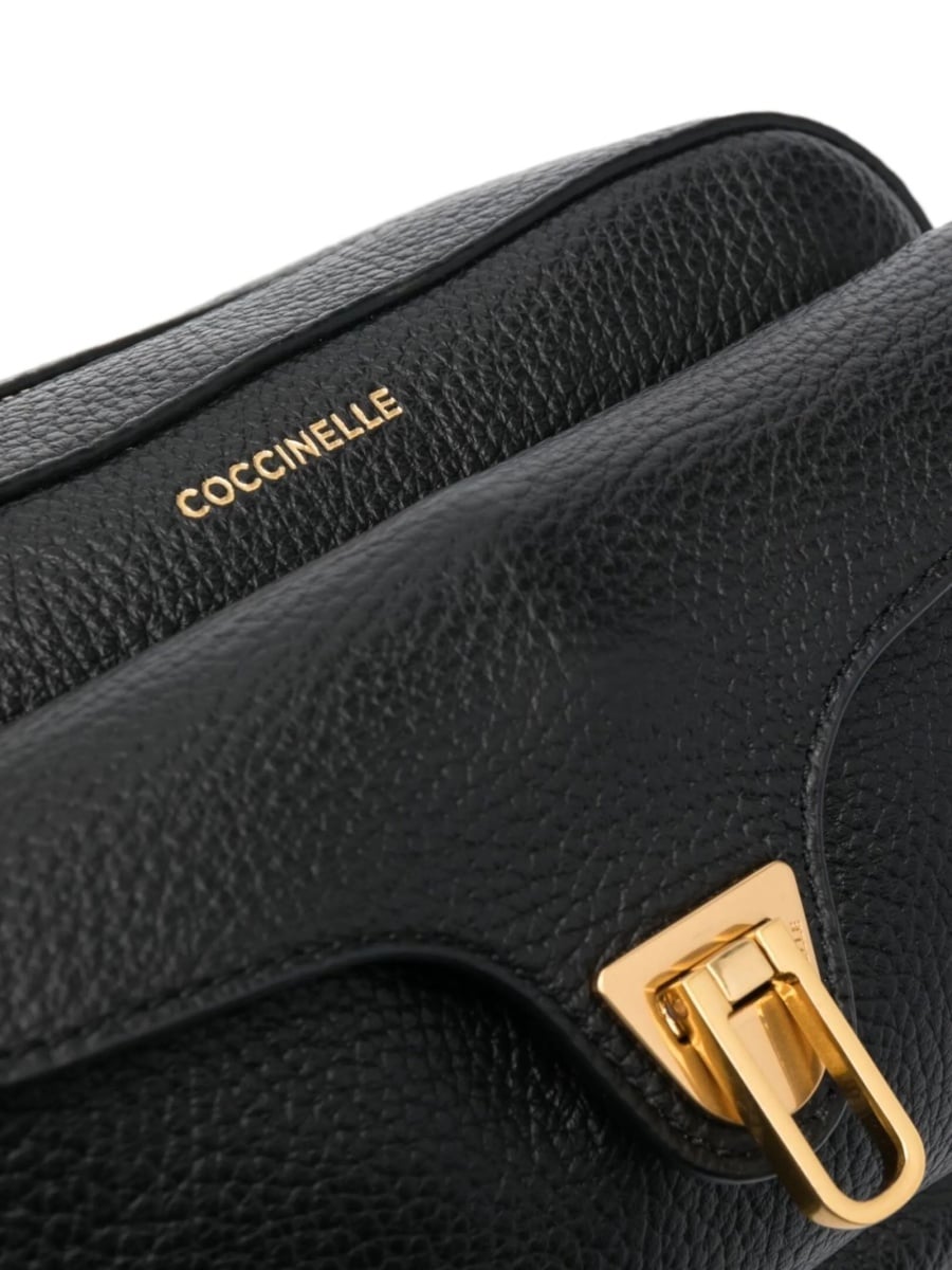 Geanta tip postas Coccinelle neagra din piele - Img 4