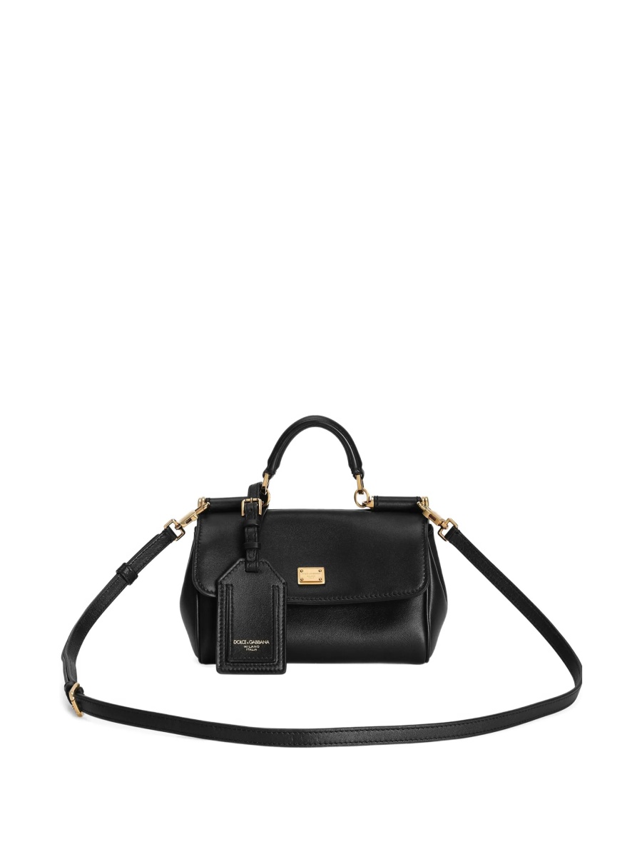 Geanta tip postas Dolce &amp; Gabbana neagra din piele si pvc - Img 5