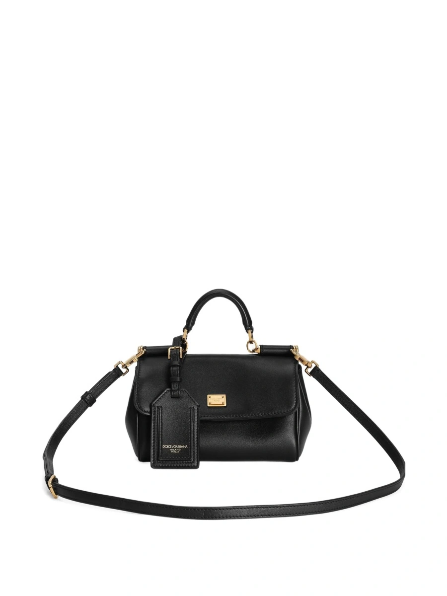 Geanta tip postas Dolce &amp; Gabbana neagra din piele si pvc - Img 5