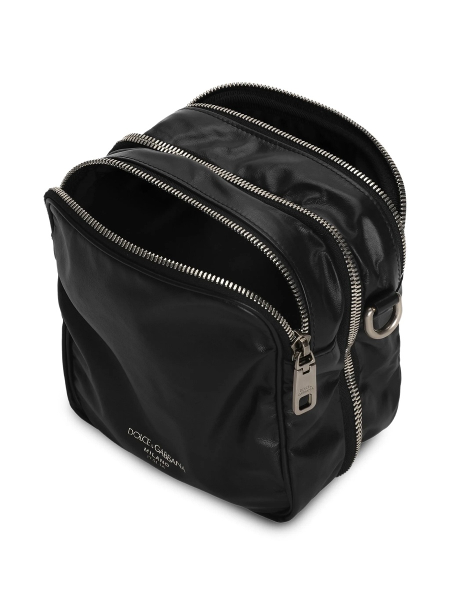 Geanta tip postas Dolce &amp; Gabbana neagra din piele - Img 4