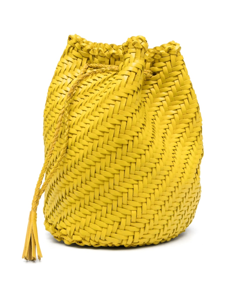 Geanta tip postas DRAGON DIFFUSION galbena din piele - Img 3