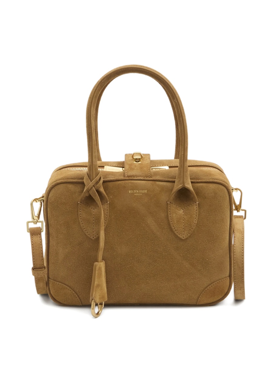 Geanta tip postas Golden Goose maro din piele intoarsa - Img 2