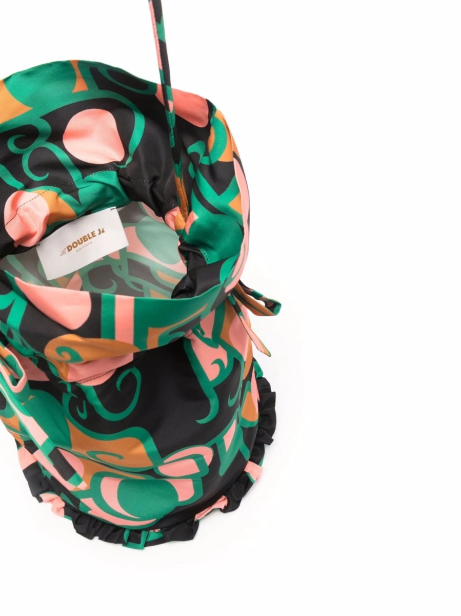 Geanta tip postas La DoubleJ neagra din polyester - Img 5