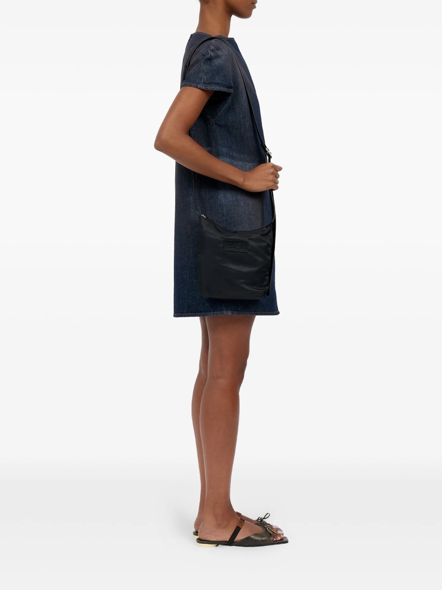 Geanta tip postas MM6 Maison Margiela neagra din piele si poliamida - Img 2