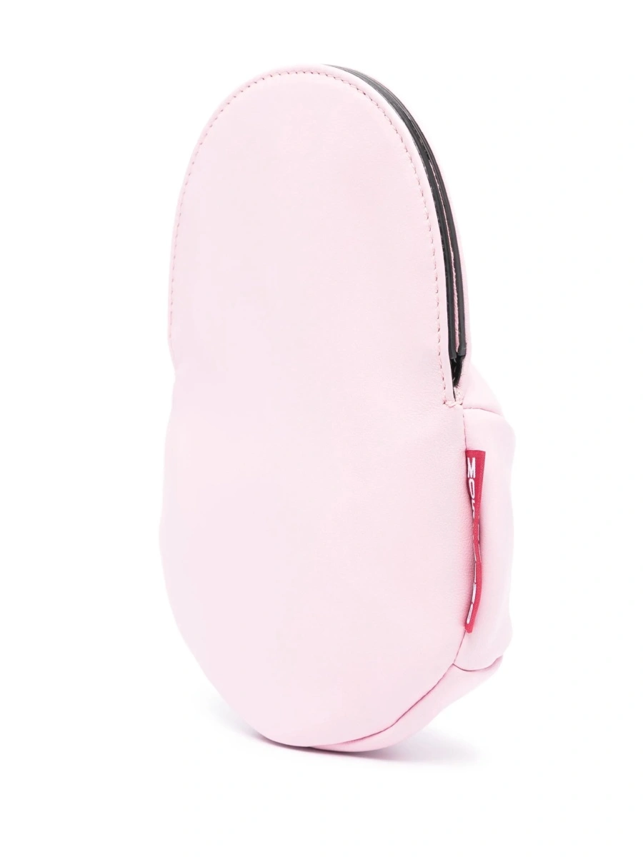Geanta tip postas MOSCHINO JEANS roz din piele - Img 3