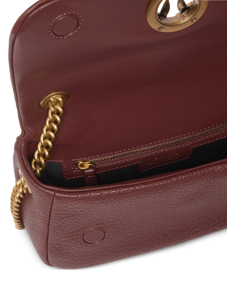 Geanta tip postas Pinko maro din piele - Img 4