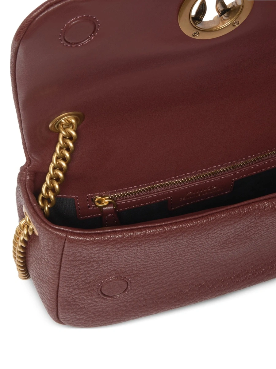 Geanta tip postas Pinko maro din piele - Img 4