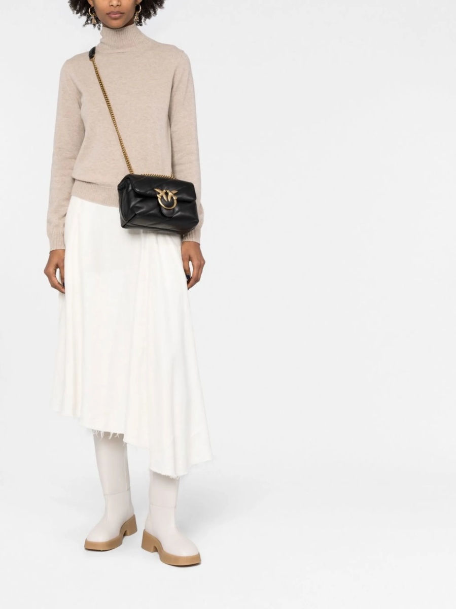 Geanta tip postas Pinko neagra din piele - Img 2