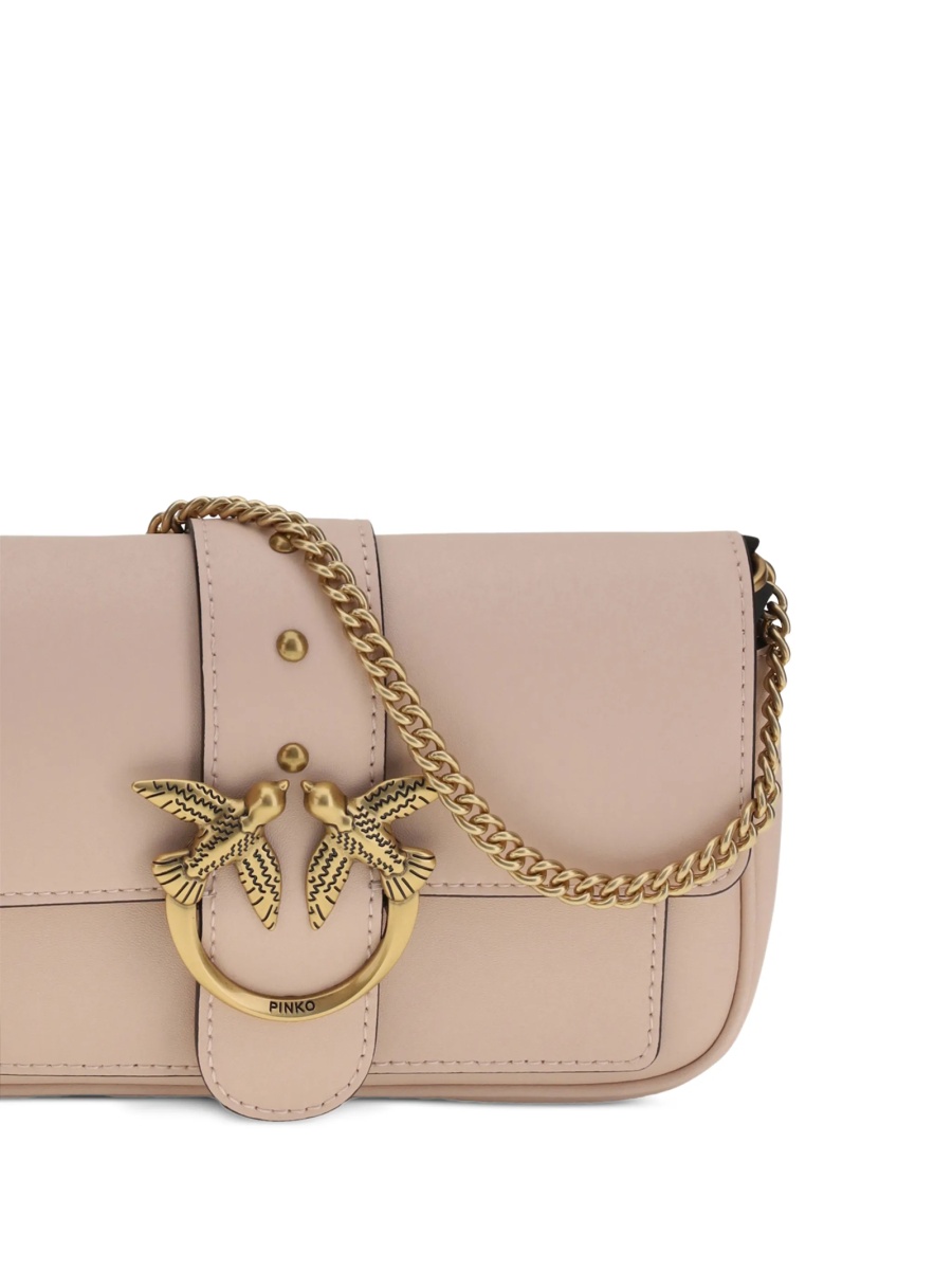 Geanta tip postas Pinko roz din piele - Img 3