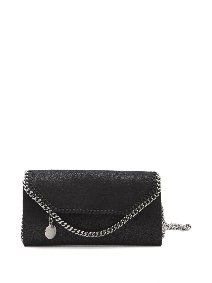 Geanta tip postas Stella McCartney falabella neagra din polyester - Img 2