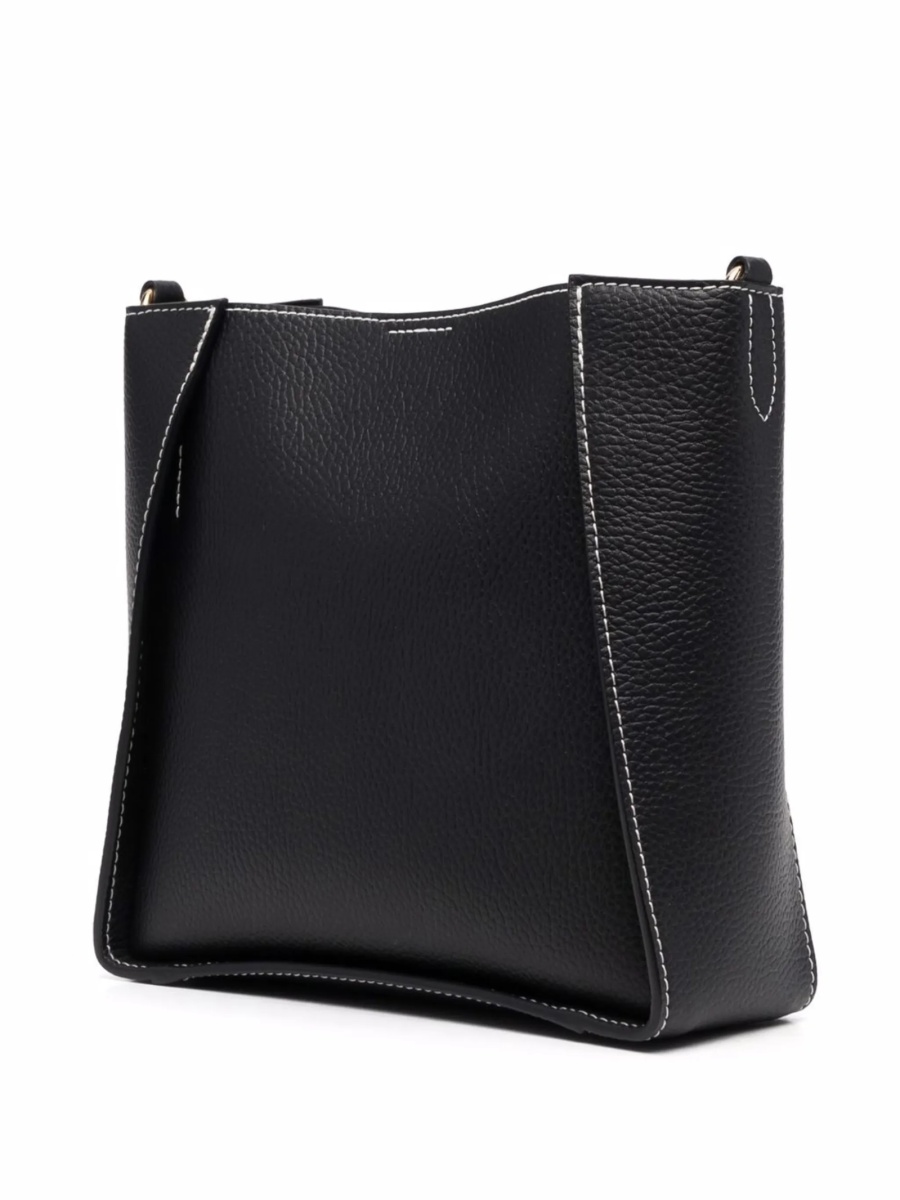 Geanta tip postas Stella McCartney neagra din poliuretan si poliamida - Img 3