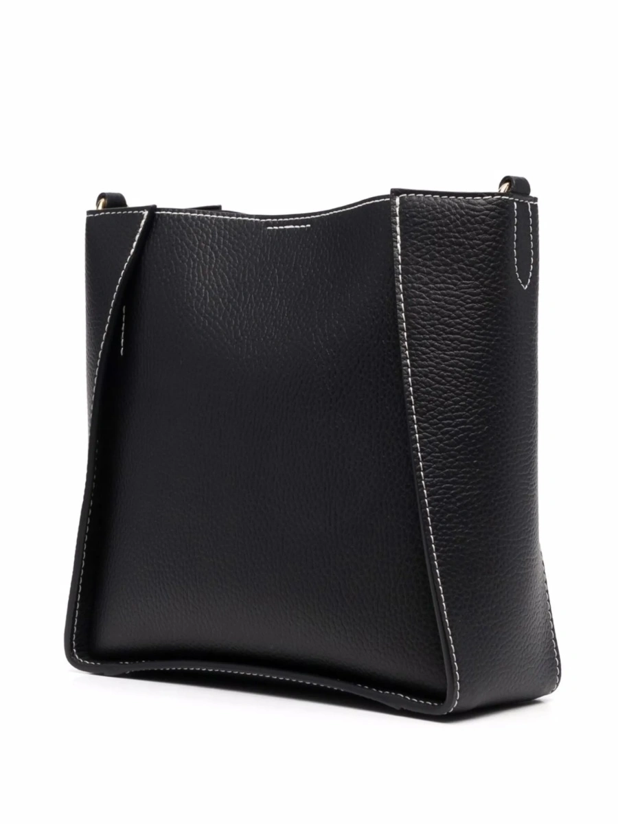 Geanta tip postas Stella McCartney neagra din poliuretan si poliamida - Img 3