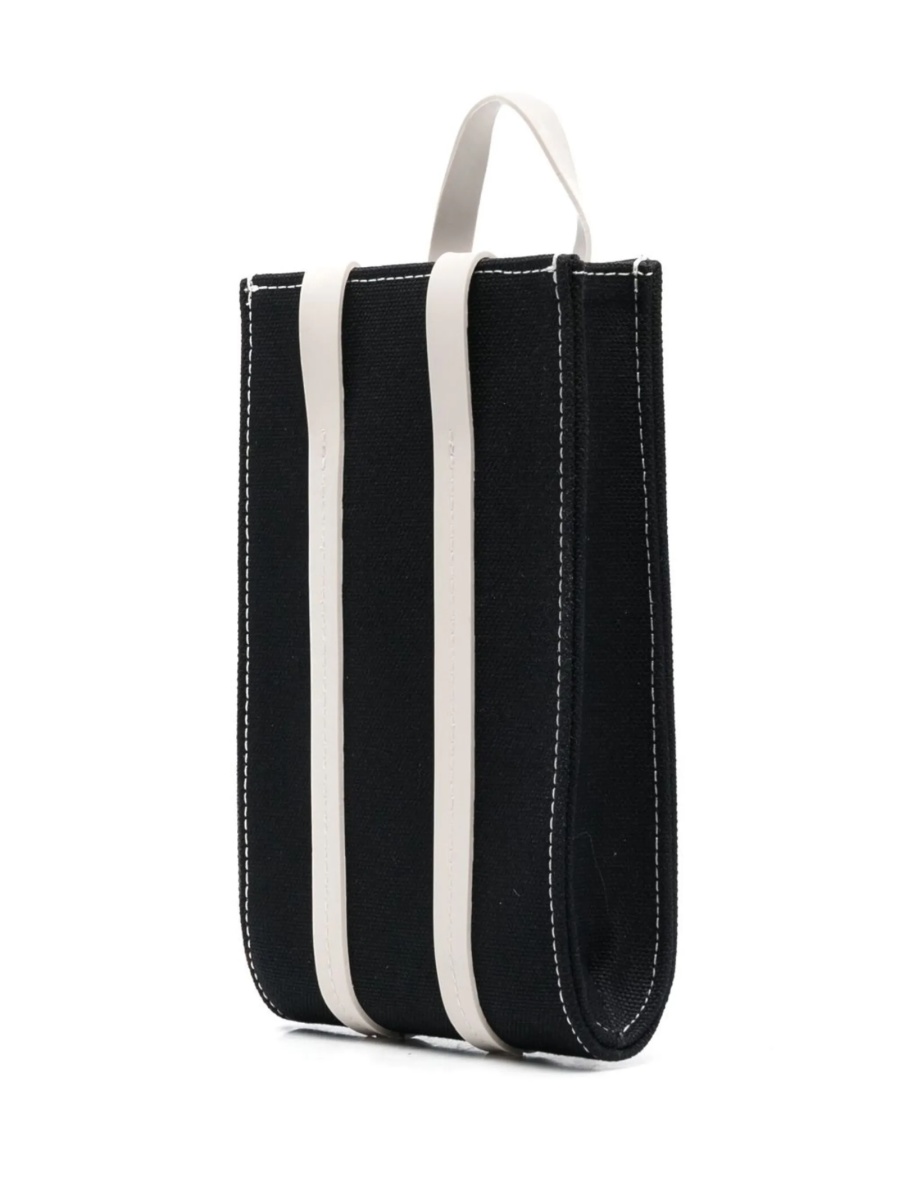 Geanta tip postas SUNNEI neagra din piele si material textil - Img 3