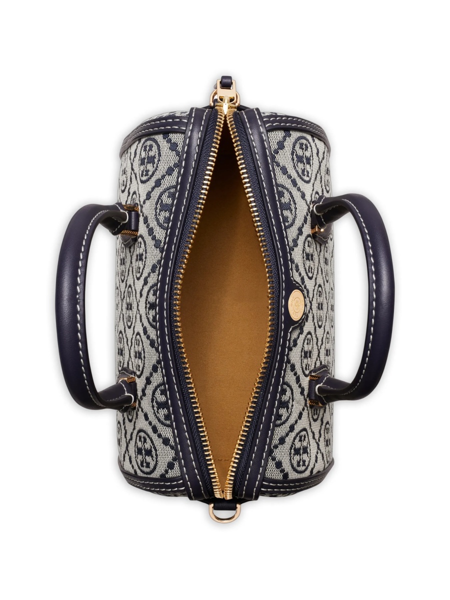 Geanta tip postas Tory Burch albastra din polyester si bumbac - Img 3
