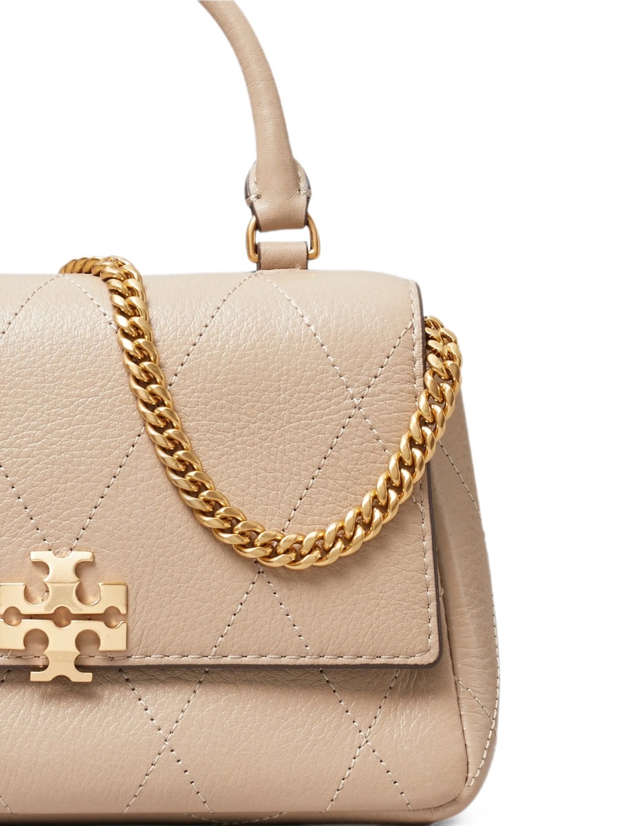 Geanta tip postas Tory Burch neutra din piele - Img 4