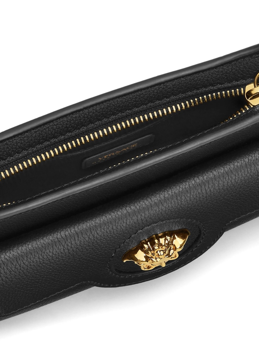 Geanta tip postas Versace La Medusa neagra din piele - Img 5