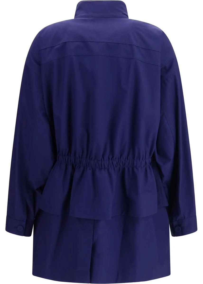 Geci Midi poplin Parka Blouson in cotton with logo embroidery - Img 2