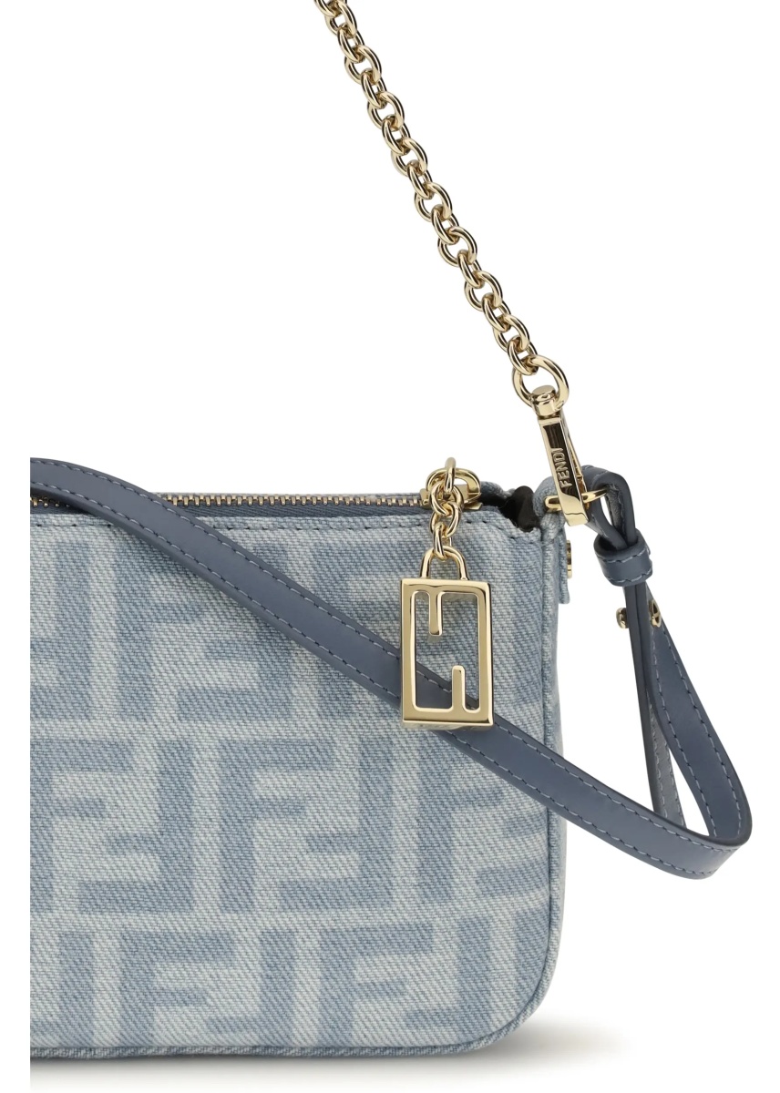 Genti Denim Baguette Clutch - Img 4