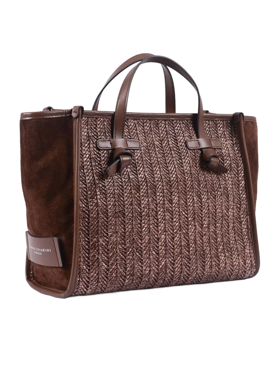 Genti LEATHER AND FABRIC BAG - Img 2