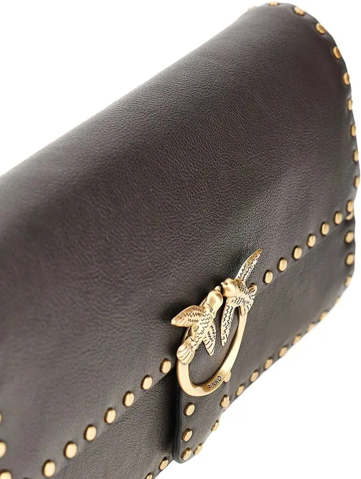 Genti 'Love One Slouchy' leather bag with studs - Img 4