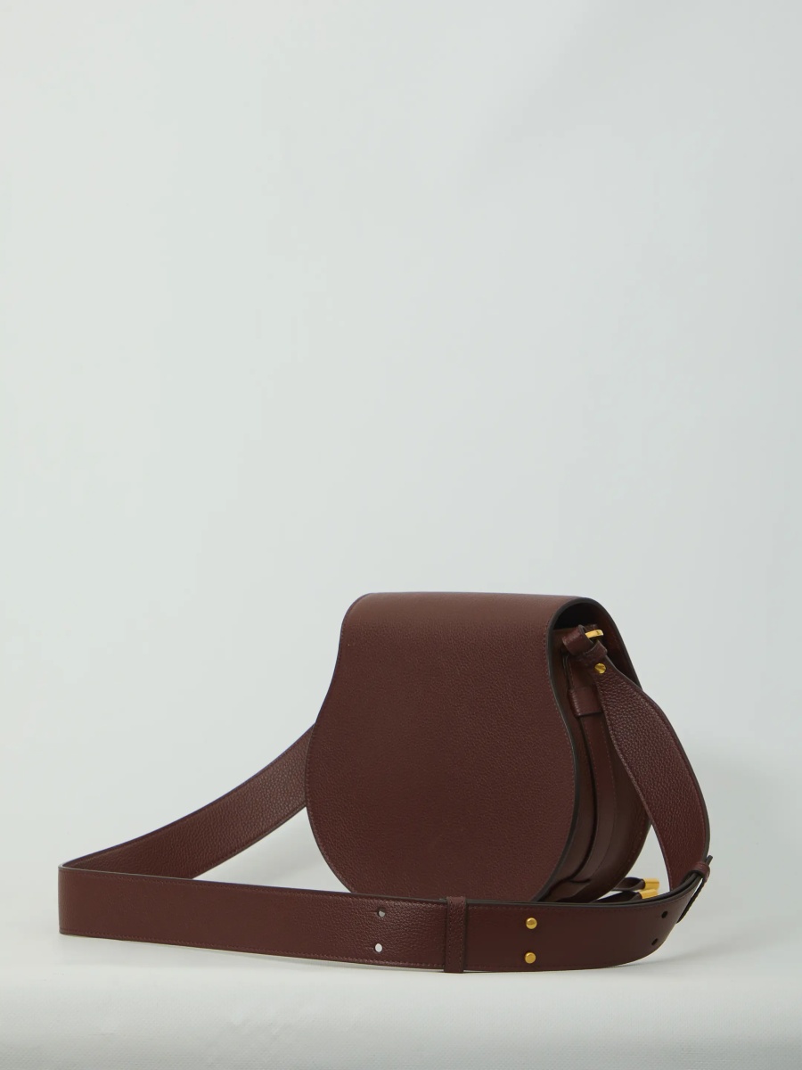 Genti Marcie Saddle Bag In Grained Leather - Img 2