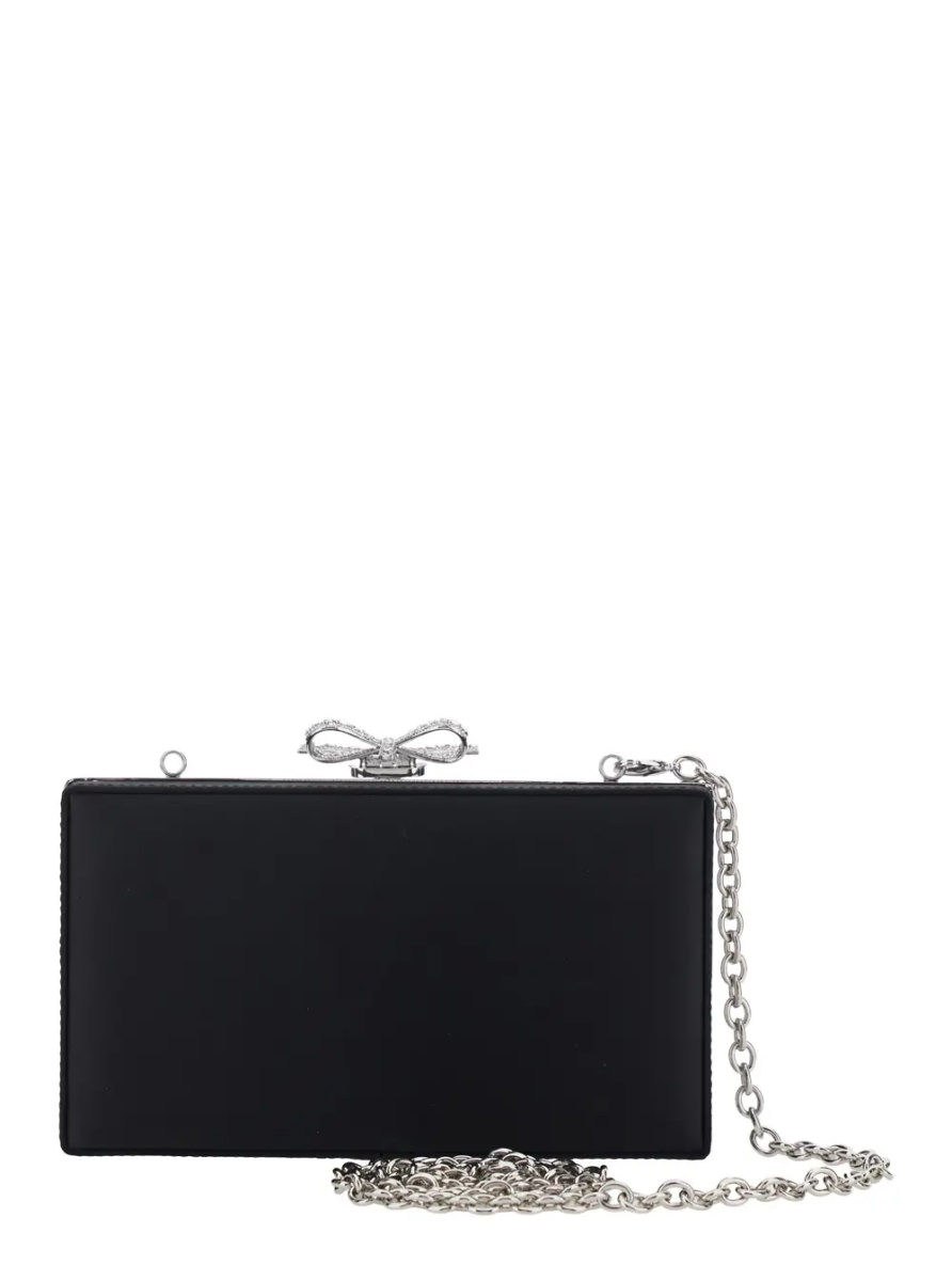 Genti Metallic mesh clutch bag with chain and silver metal details for women - Img 2
