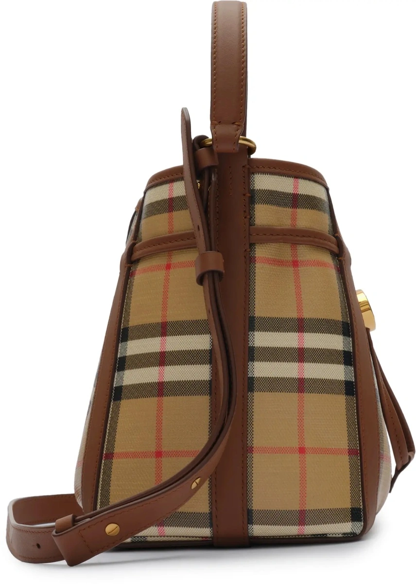 Genti Mini Check Bucket Bag - Img 2