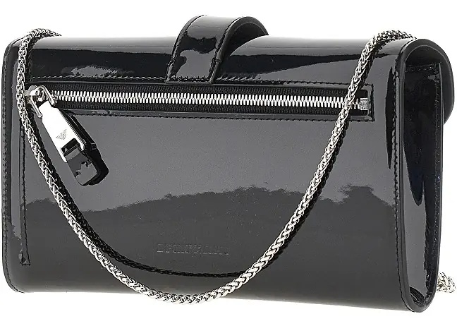 Genti Patent leather clutch with chain - Img 2