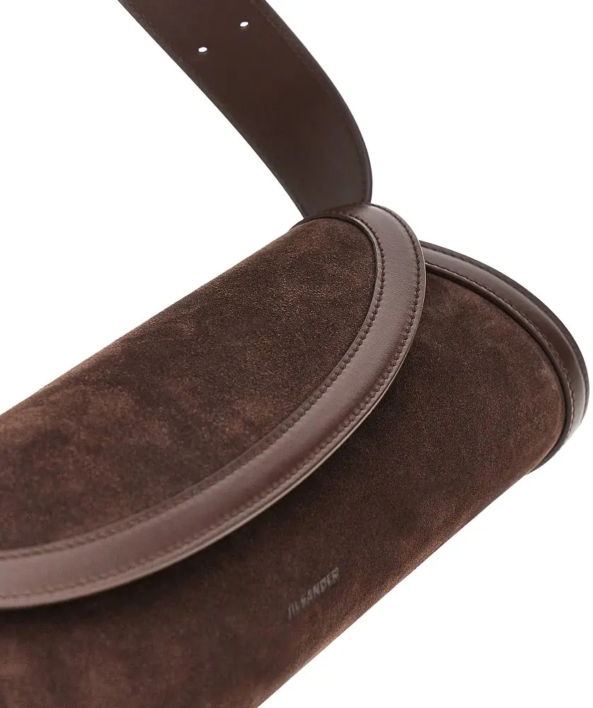 Genti Suede leather small 'Cannolo' bag - Img 4
