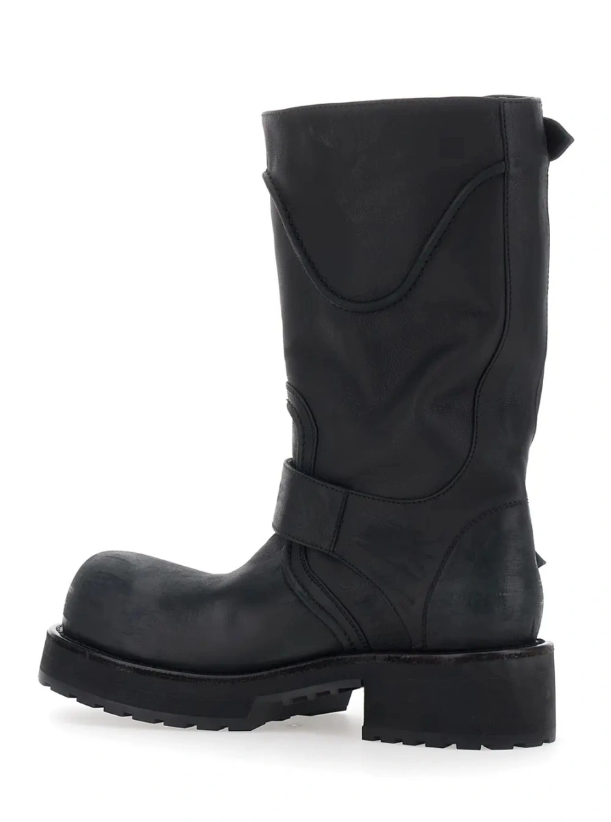 Ghete Balenciaga negre din piele - Img 3