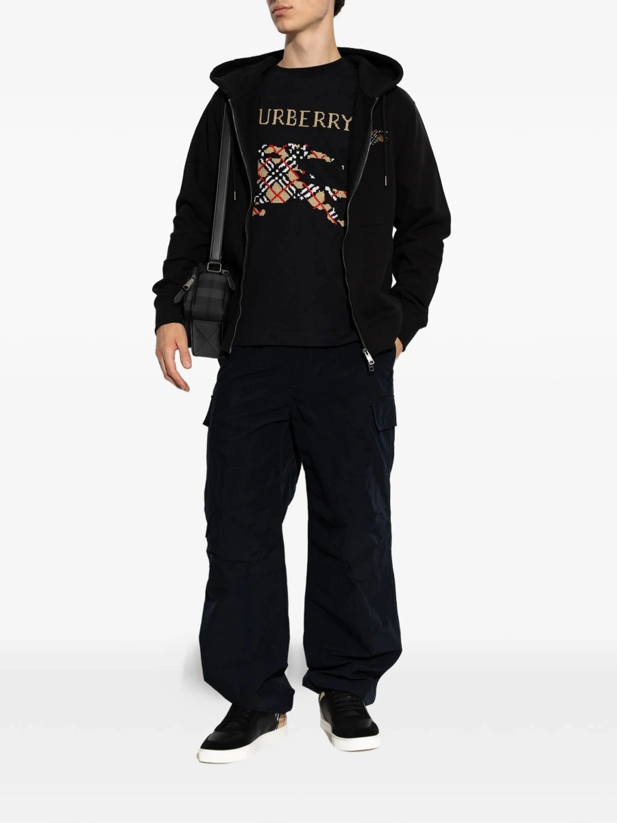 Hanorac Burberry negru din bumbac - Img 2
