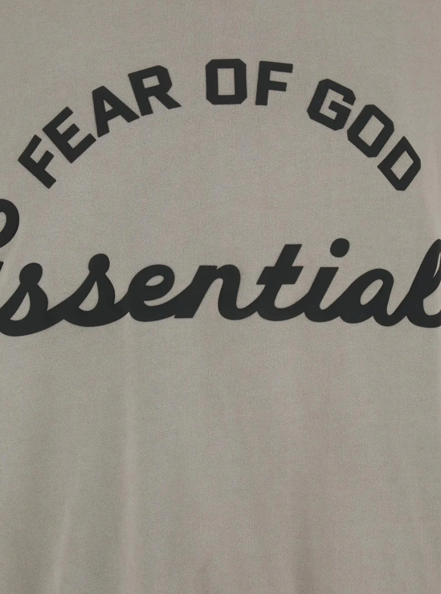 Hanorac FEAR OF GOD gri din bumbac - Img 3