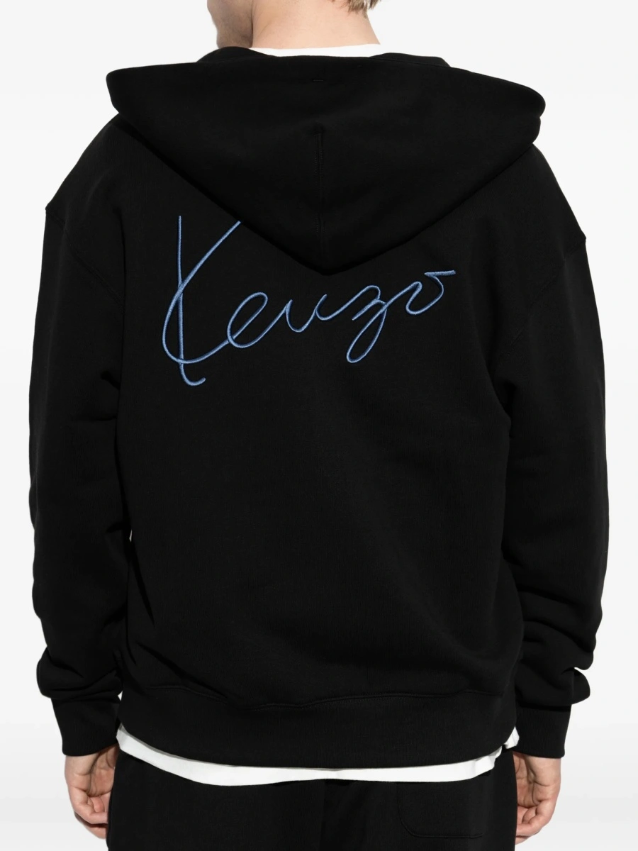 Hanorac Kenzo negru din bumbac - Img 4