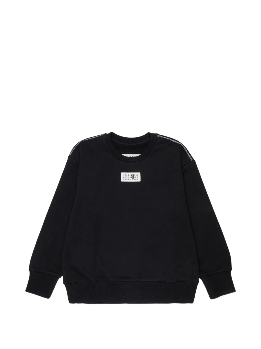 Hanorac MM6 MAISON MARGIELA KIDS negru din bumbac - Img 6