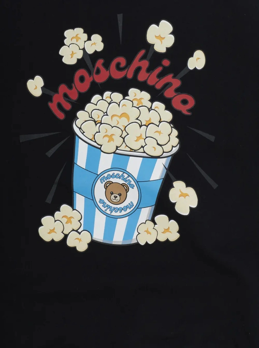 Hanorac MoschinoS negru din bumbac - Img 3