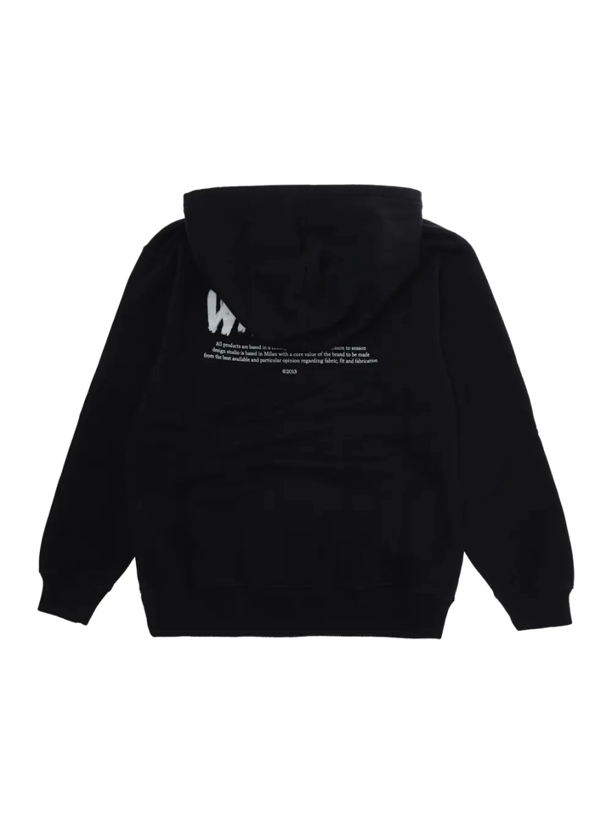 Hanorac Off-White negru din bumbac - Img 2