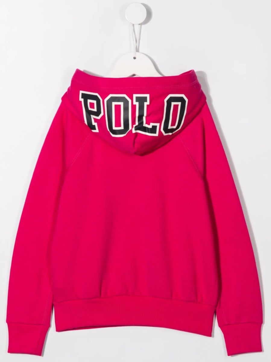 Hanorac Ralph Lauren roz din bumbac si polyester - Img 2