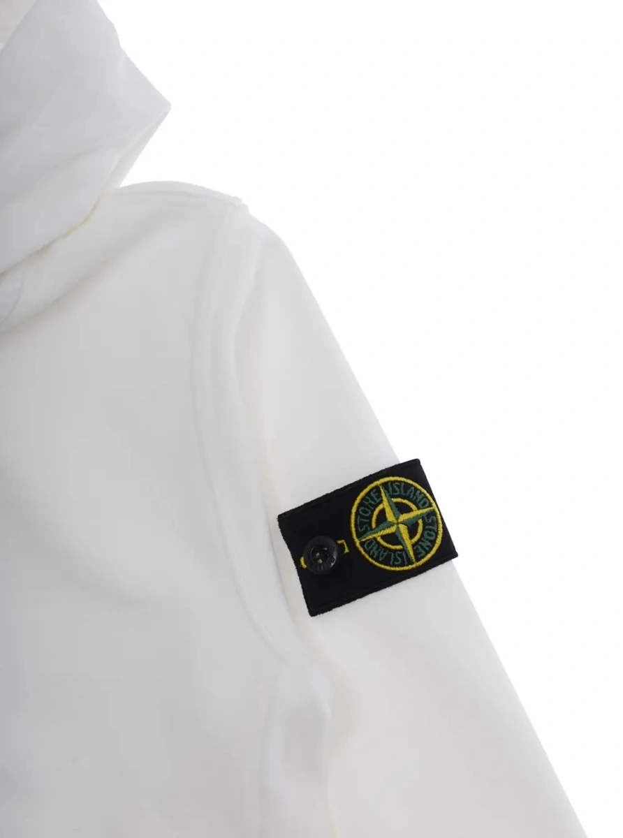 Hanorac Stone Island alb din bumbac - Img 3