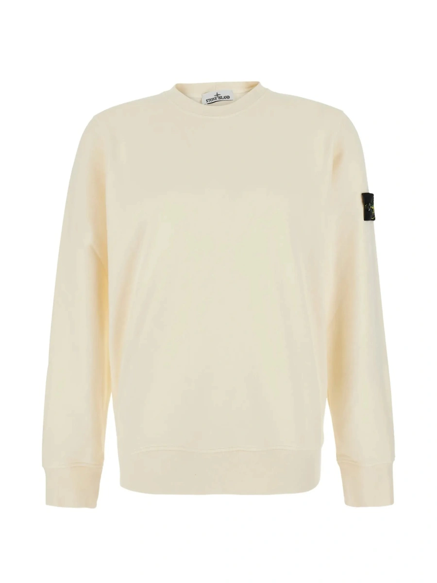 Hanorac Stone Island alb din bumbac - Img 6