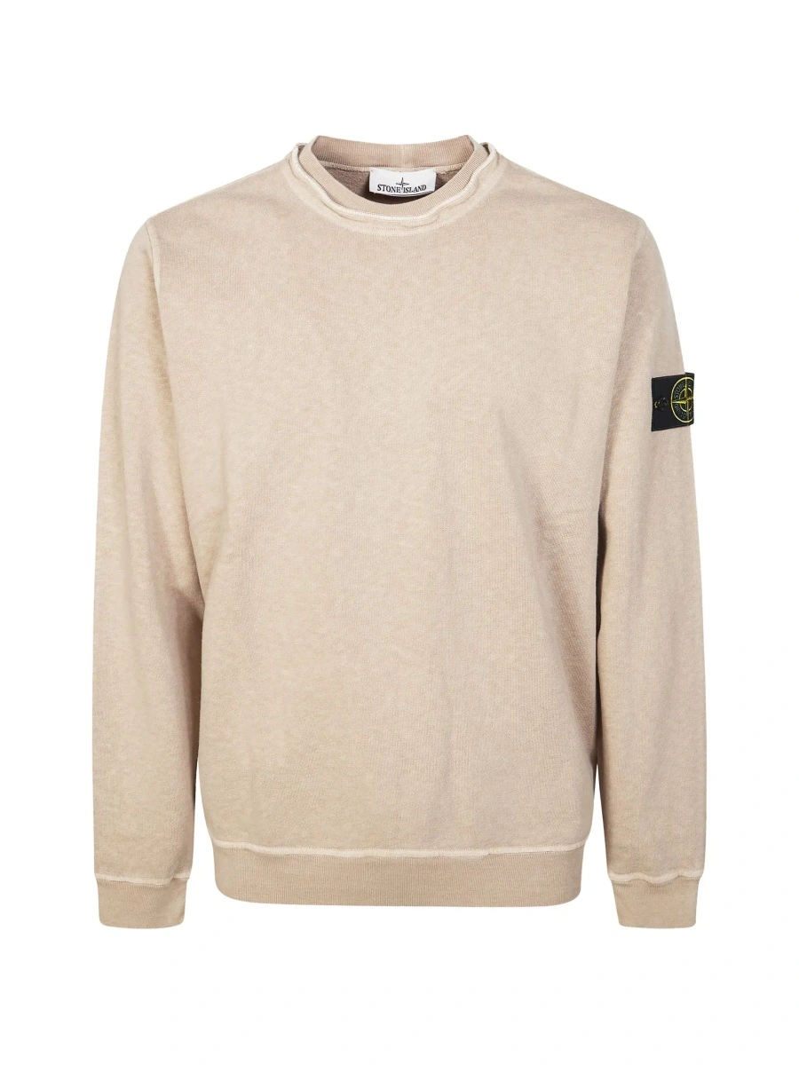 Hanorac Stone Island bej din bumbac - Img 6