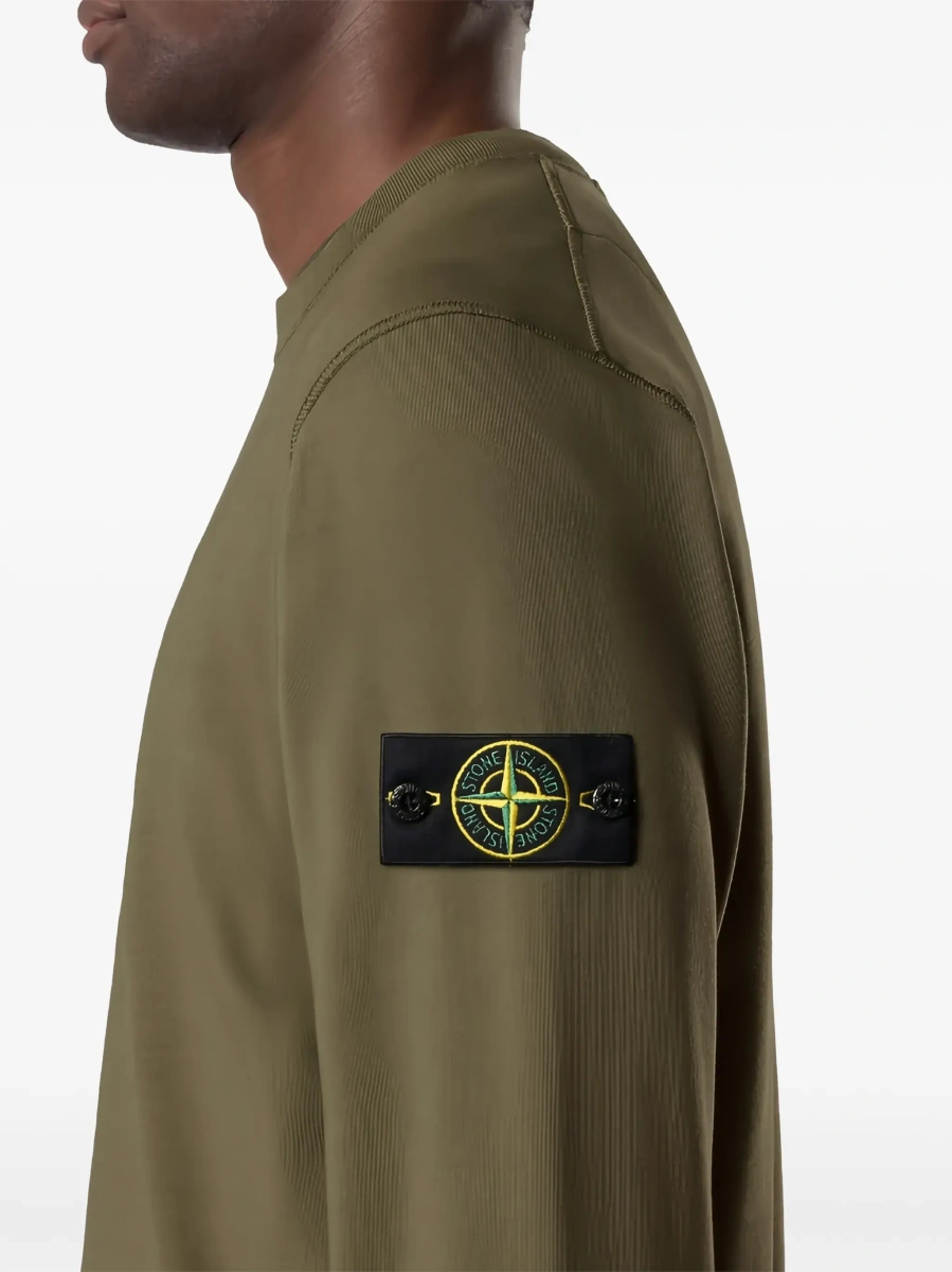 Hanorac Stone Island verde din bumbac - Img 5