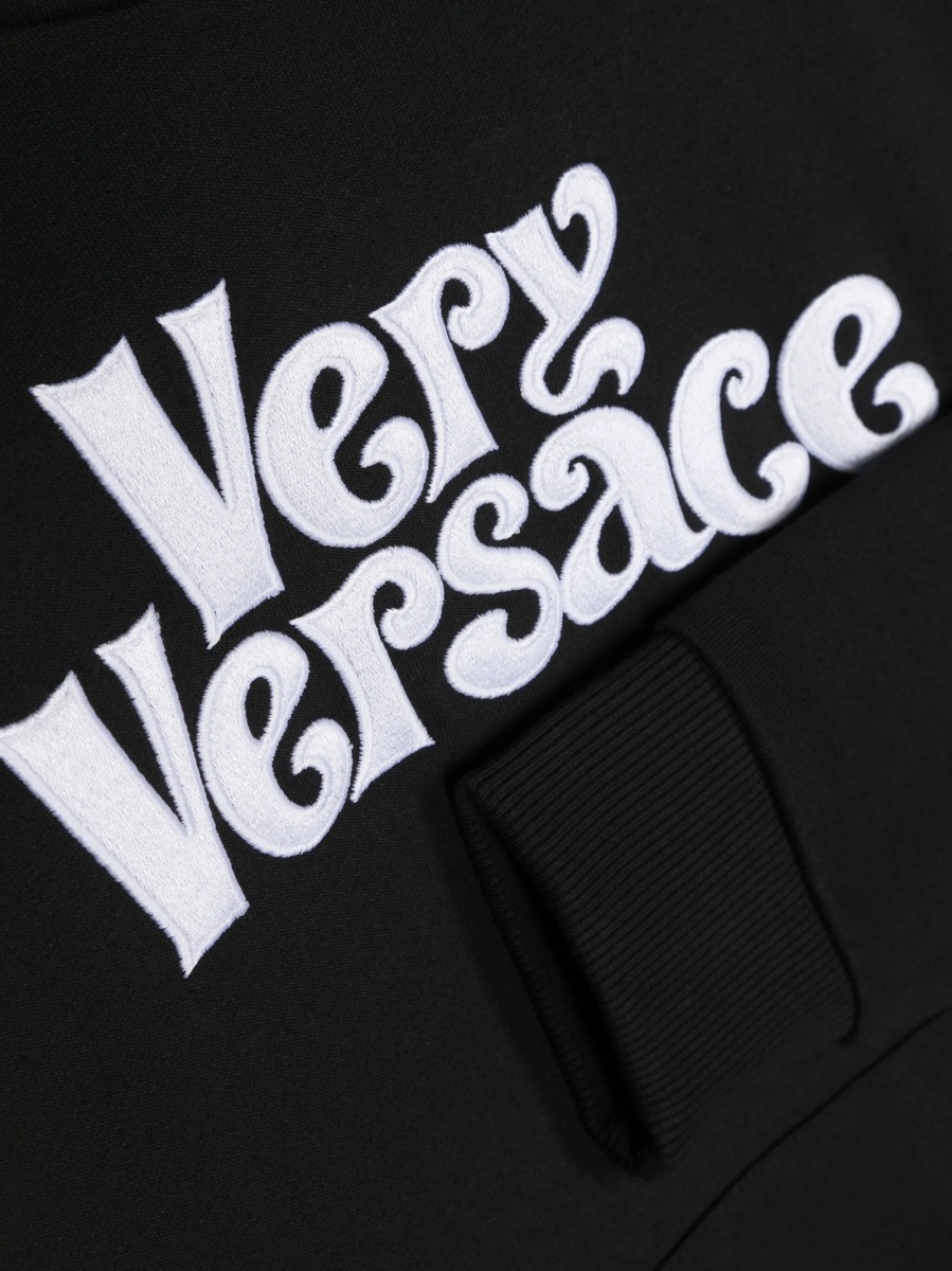 Hanorac Versace negru din polyester si bumbac - Img 3