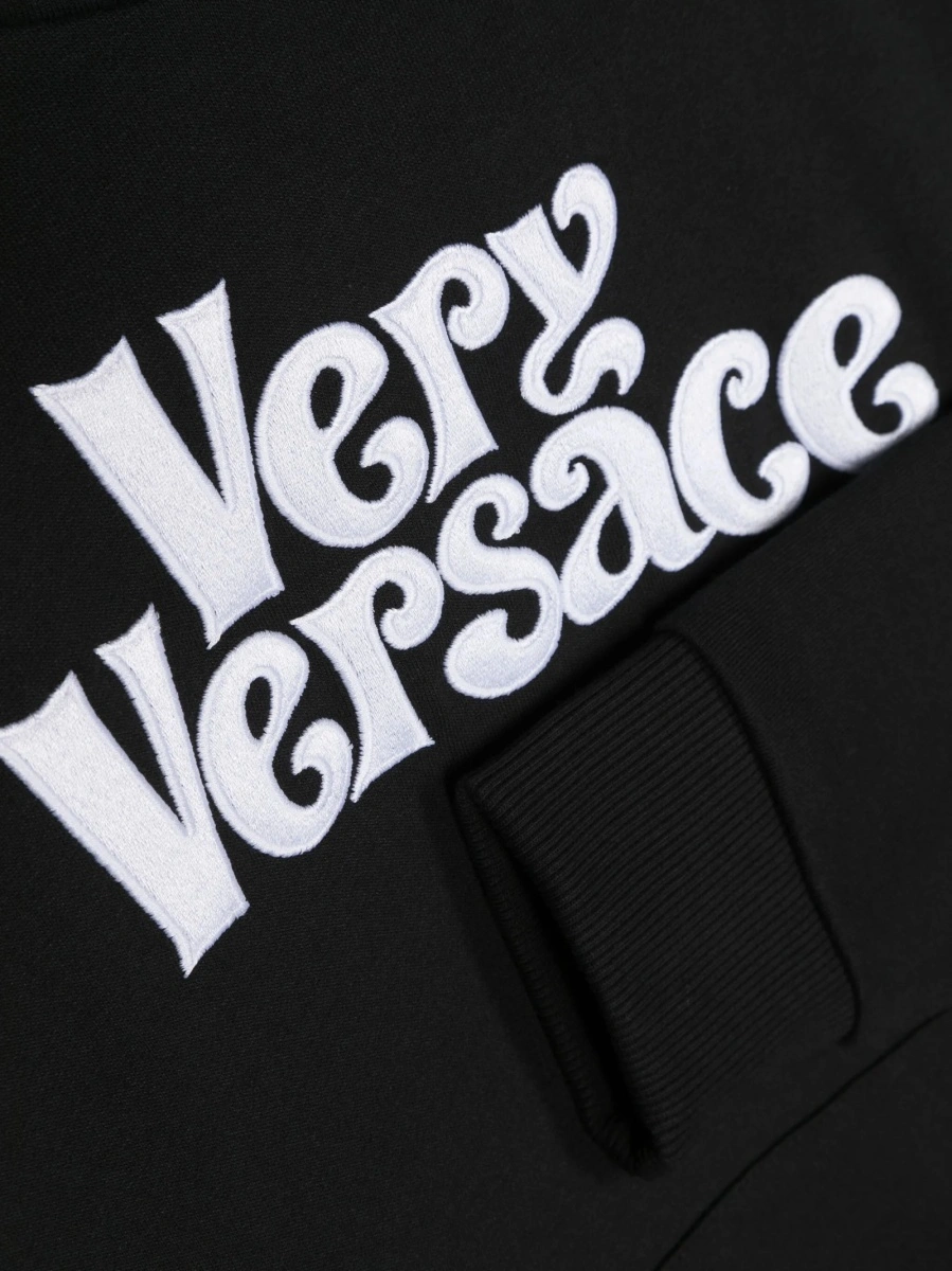 Hanorac Versace negru din polyester si bumbac - Img 3