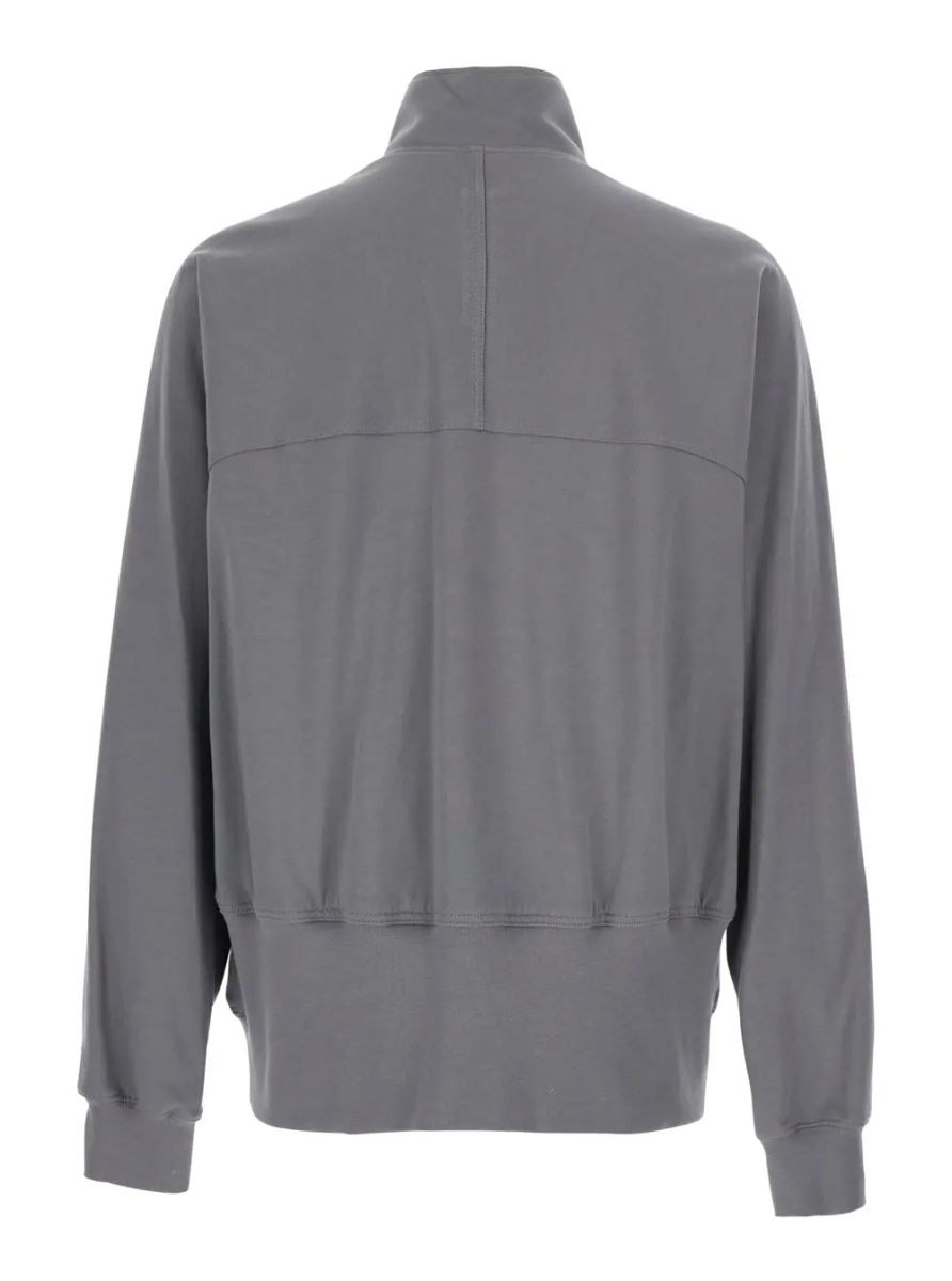 Hanorace Grey Zip-Up Sweatshirt with High Neck in cotton for Men - Img 2