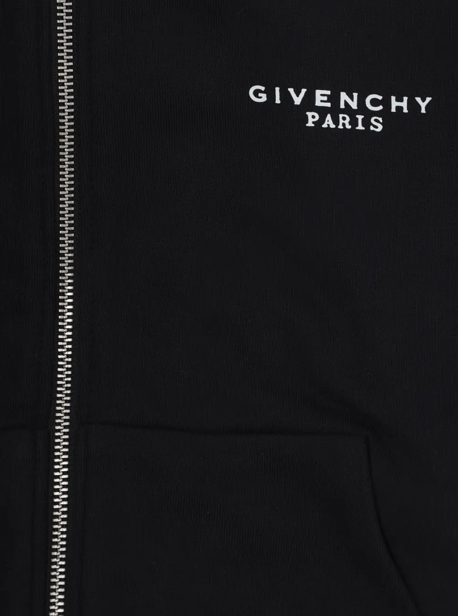 Hanorace Sweatshirt with black cotton logo for Boy - Img 3
