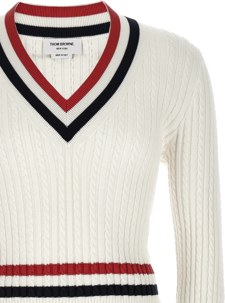 Intarsia cable-knit V-neck Sweater - Img 3