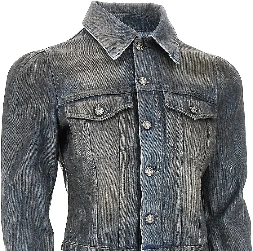 Jacheta 7 For All Mankind gri din denim - Img 2