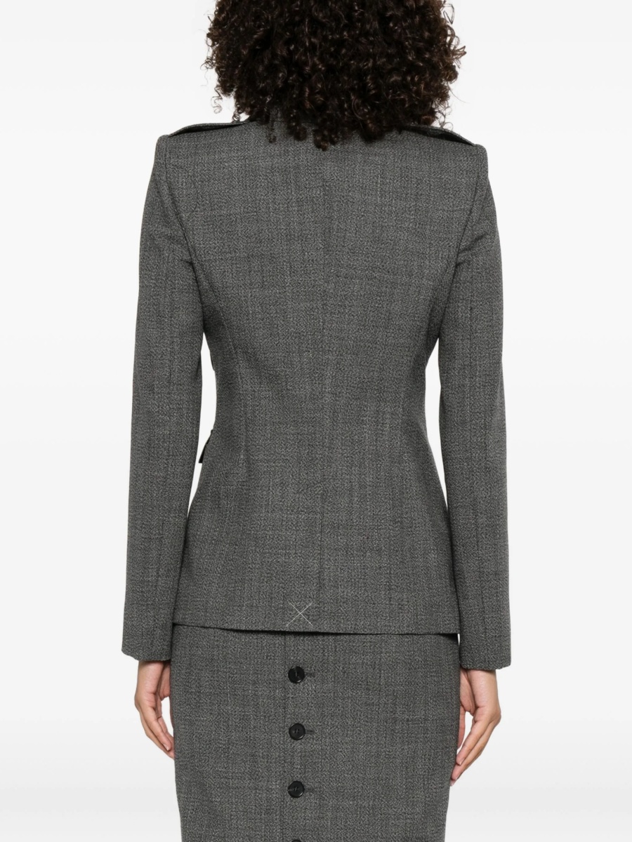 Jacheta Alexander McQueen gri din lana - Img 4