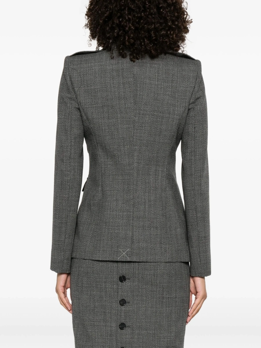 Jacheta Alexander McQueen gri din lana - Img 4